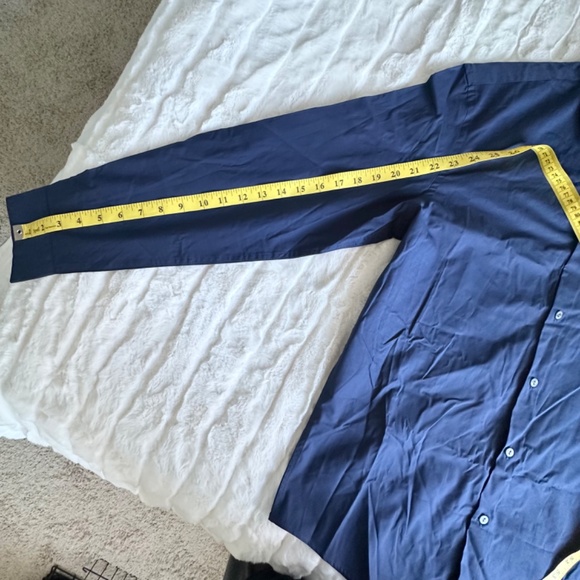 Alfani Modern Classic-Fit Stretch Solid Button-Down Shirt XL Classic Fit Blue - Picture 11 of 11